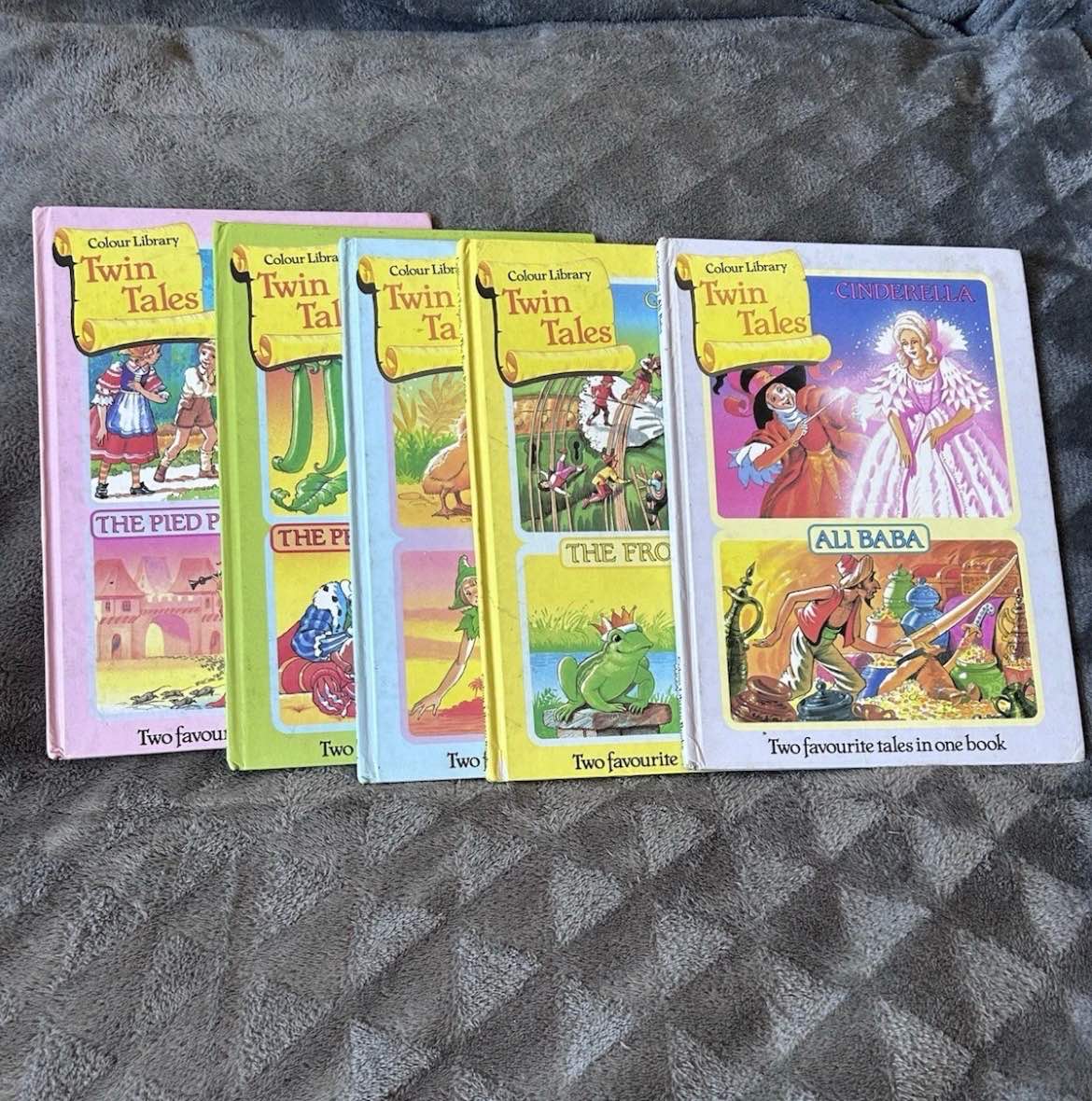 5 X Vintage Twin Tales Hbs Classic Fairy Stories Cinderella Frog Prince