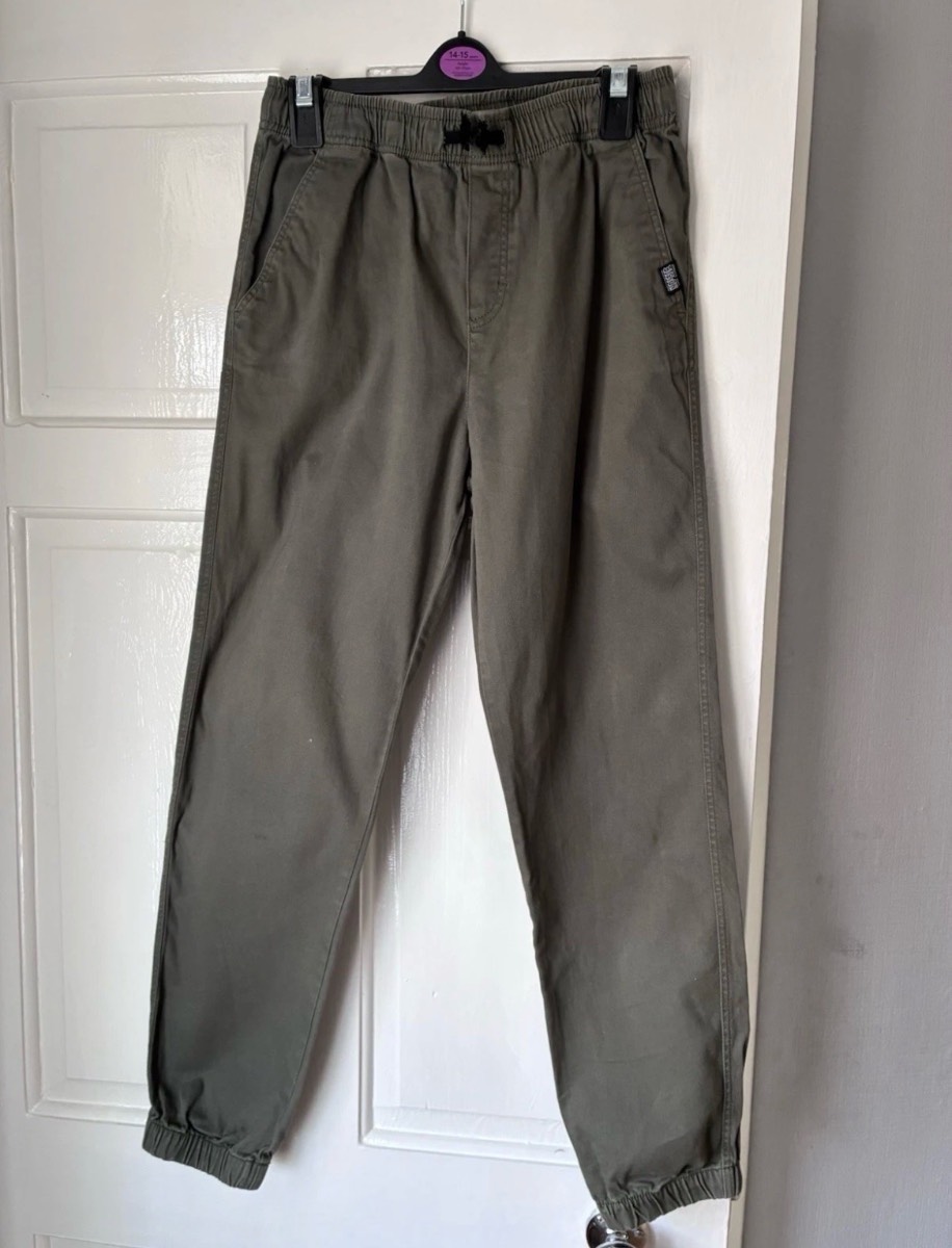Boys h&M Pull On Joggers Age 12-13 Khaki