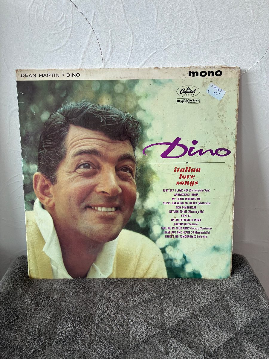 Dean Martin Dino Italian Love Songs Vinyl LP Capitol Records Mono Vintage T1659