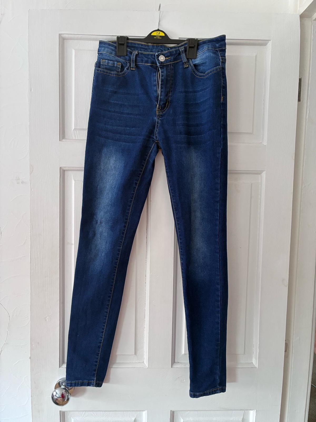 SHEIN Women’s Skinny Jeans Medium Wash Denim Stretch Pants Size M Slim Fit Blue