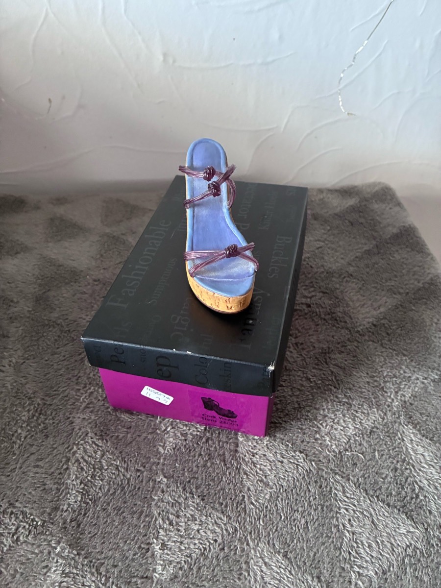 Just The Right Shoe "Cork Wedge" 25093 Miniature Collectible