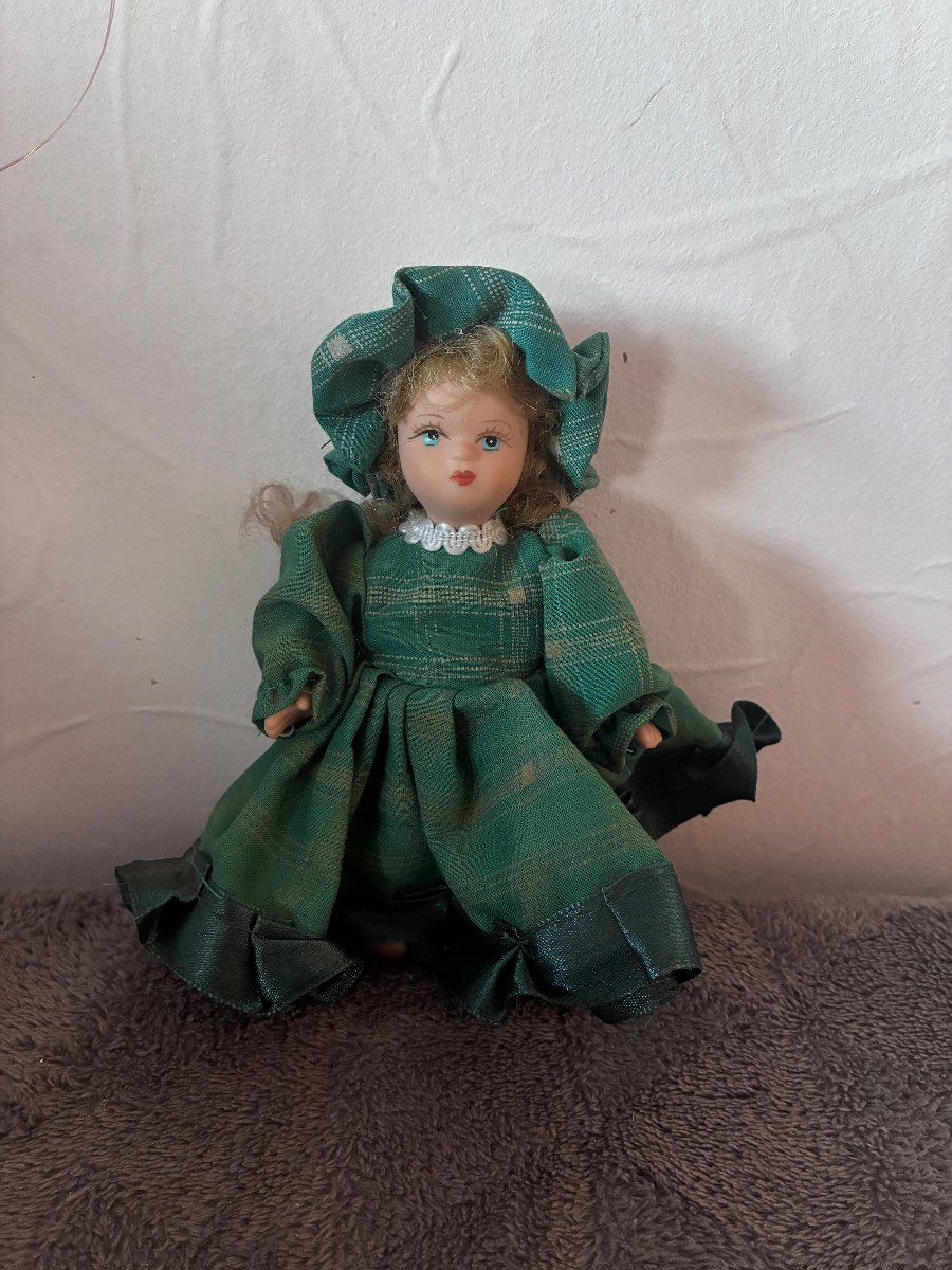 Vintage Porcelain Girl Collectible Bisque Doll