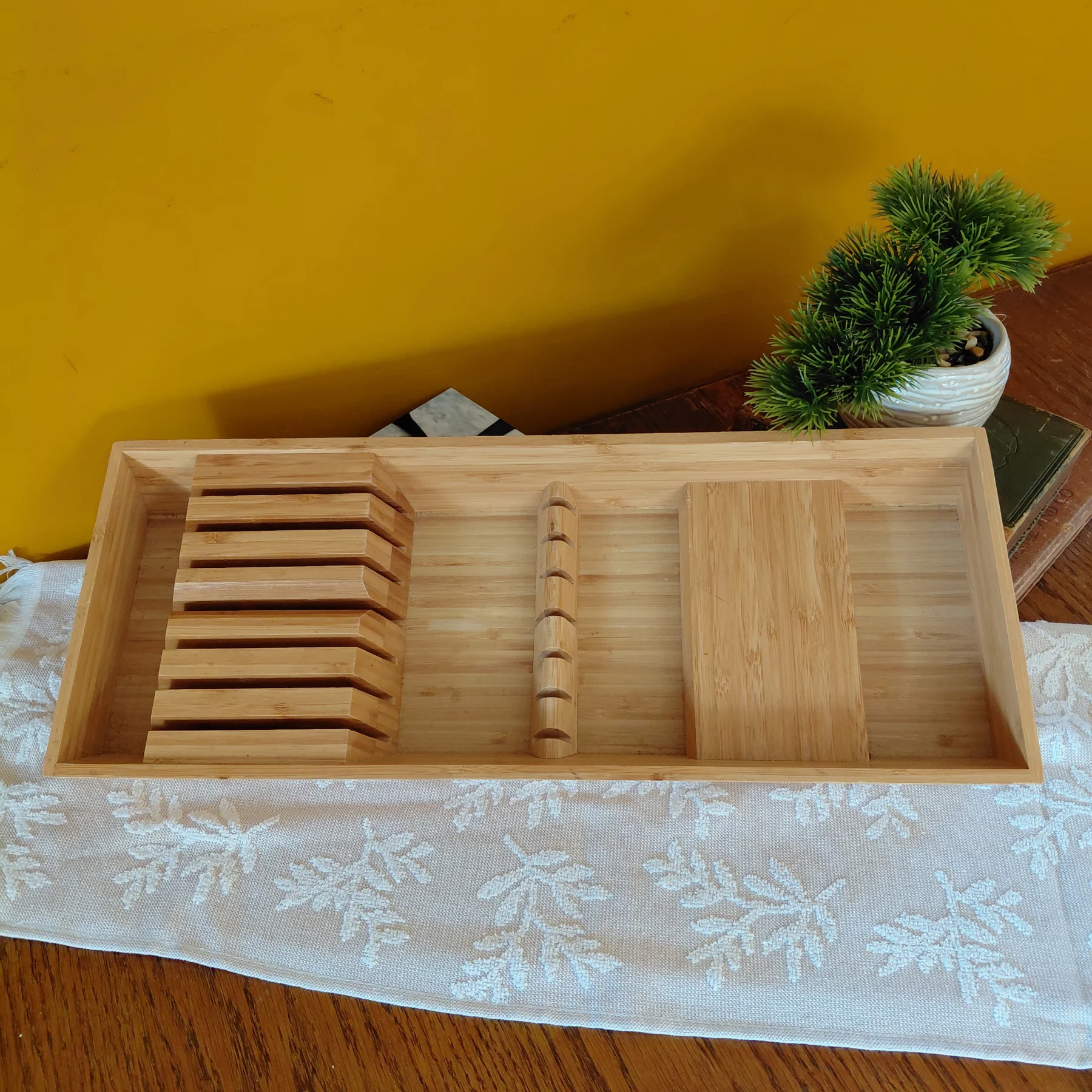 IKEA VARIERA Bamboo Plate / Lid Rack – 19.5x8x2"