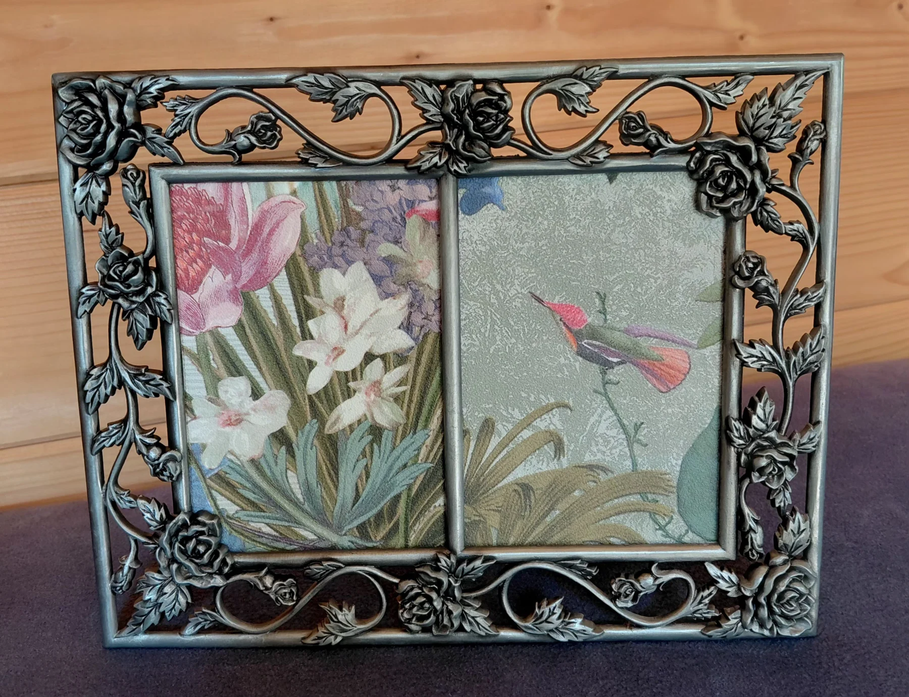 Heavy Metal Rose Pattern Double Frame (Portrait or Landscape)