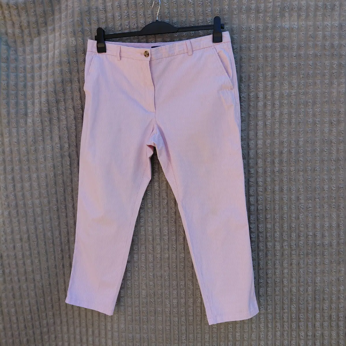 M&S Collection Pink Candy Stripe Trousers – Size 16