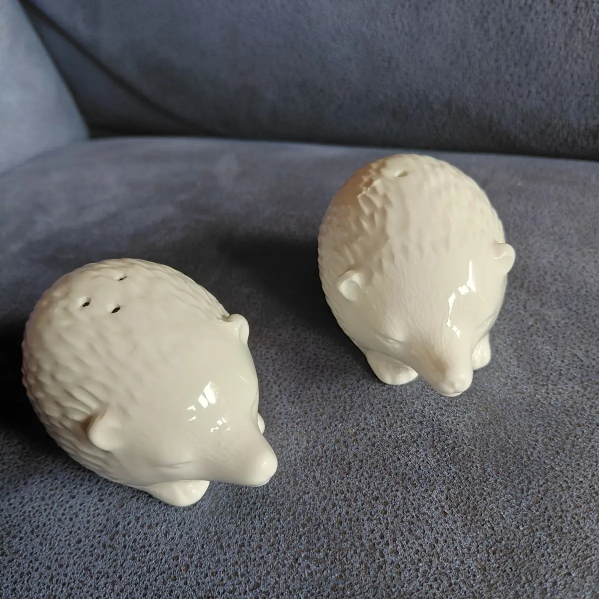Adorable Ceramic Hedgehog Salt & Pepper Shakers – Perfect Condition