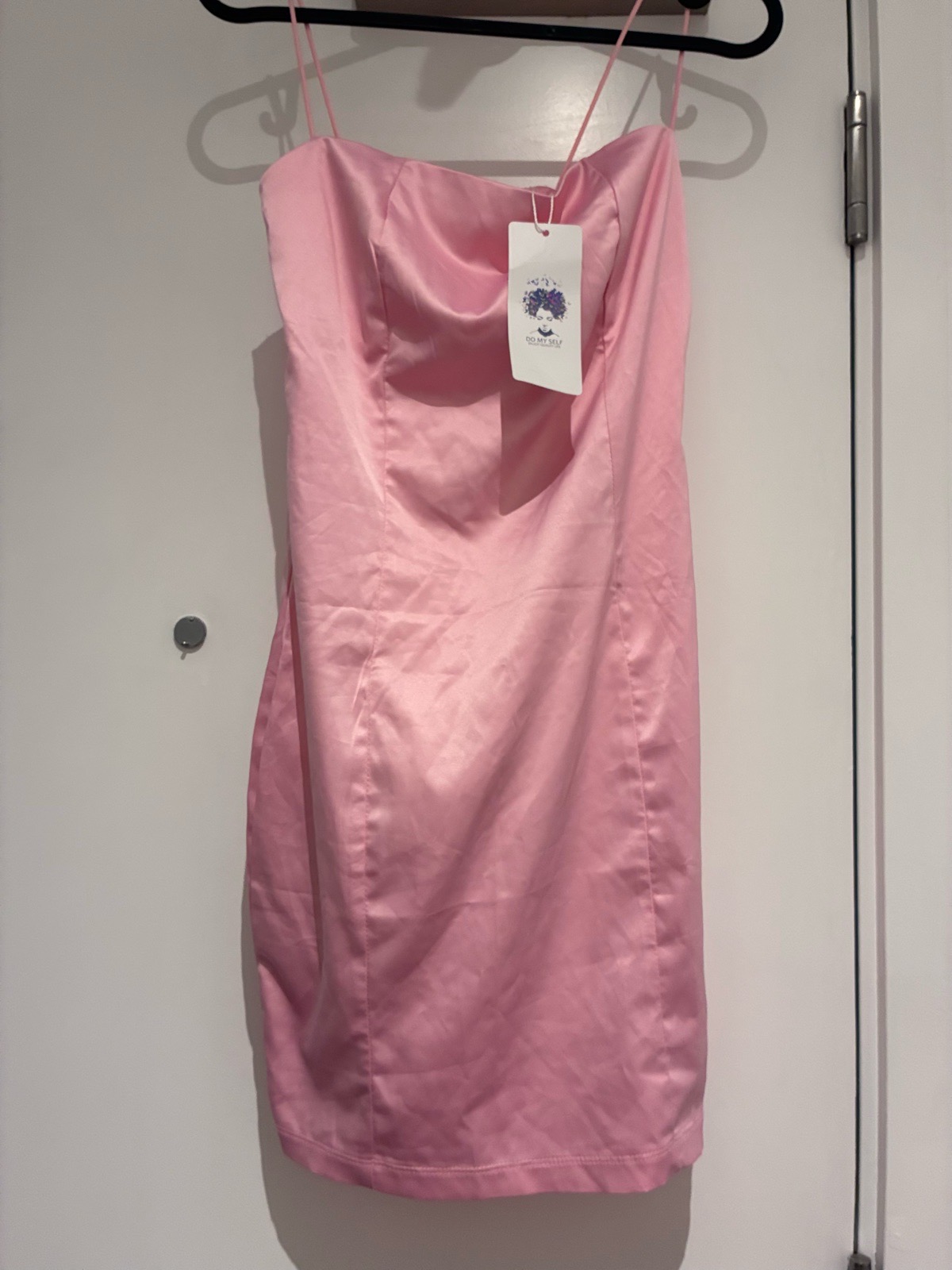 Pink silk dress size small