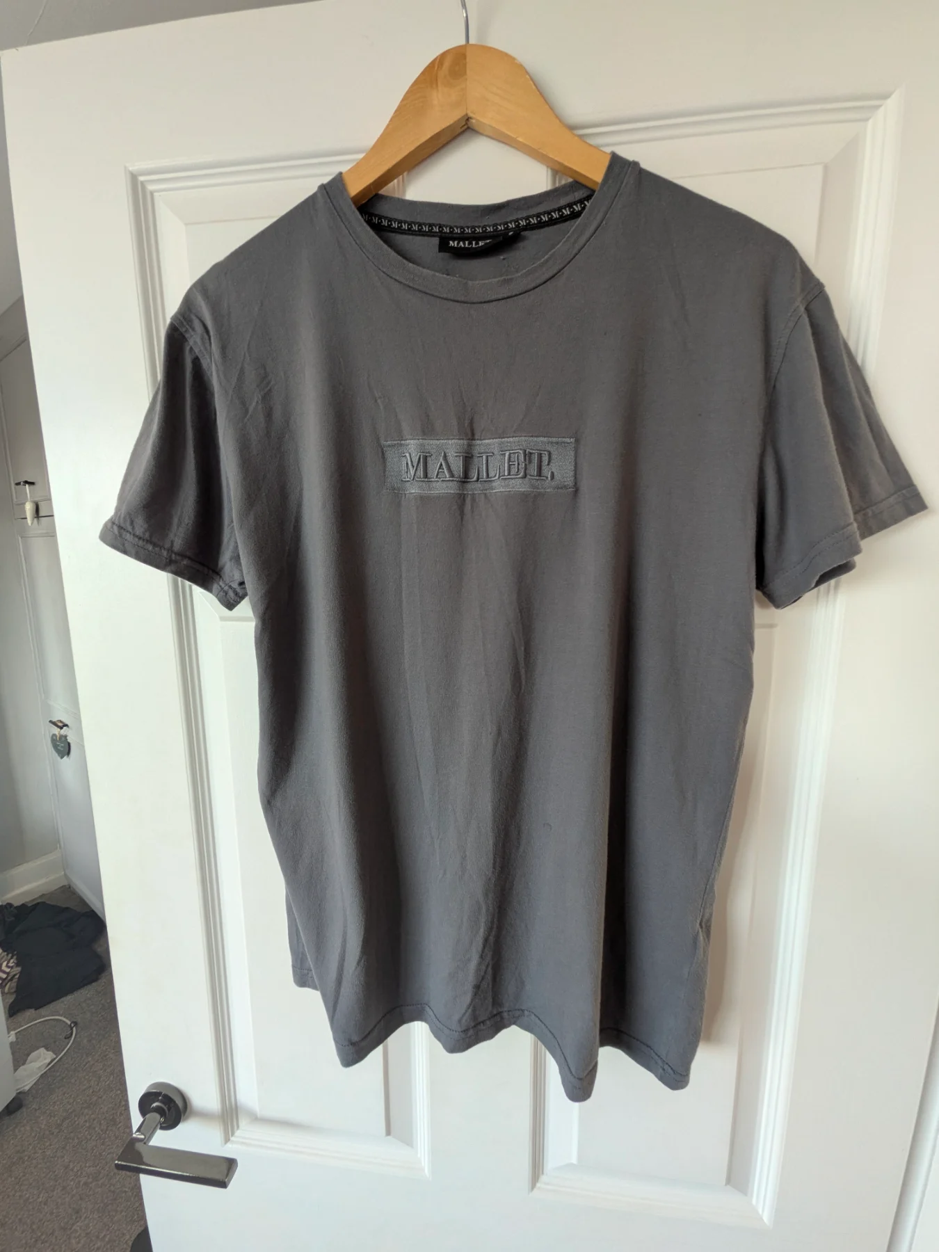 Mens Mallet Charcoal Grey Short Sleeve T-Shirt - Small