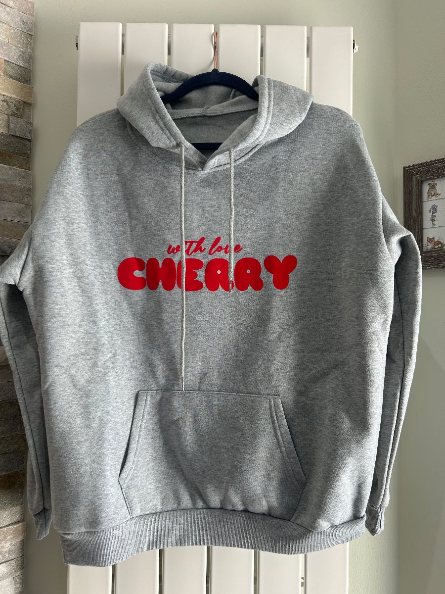 TikTok cherry hoodie size 12-14 large