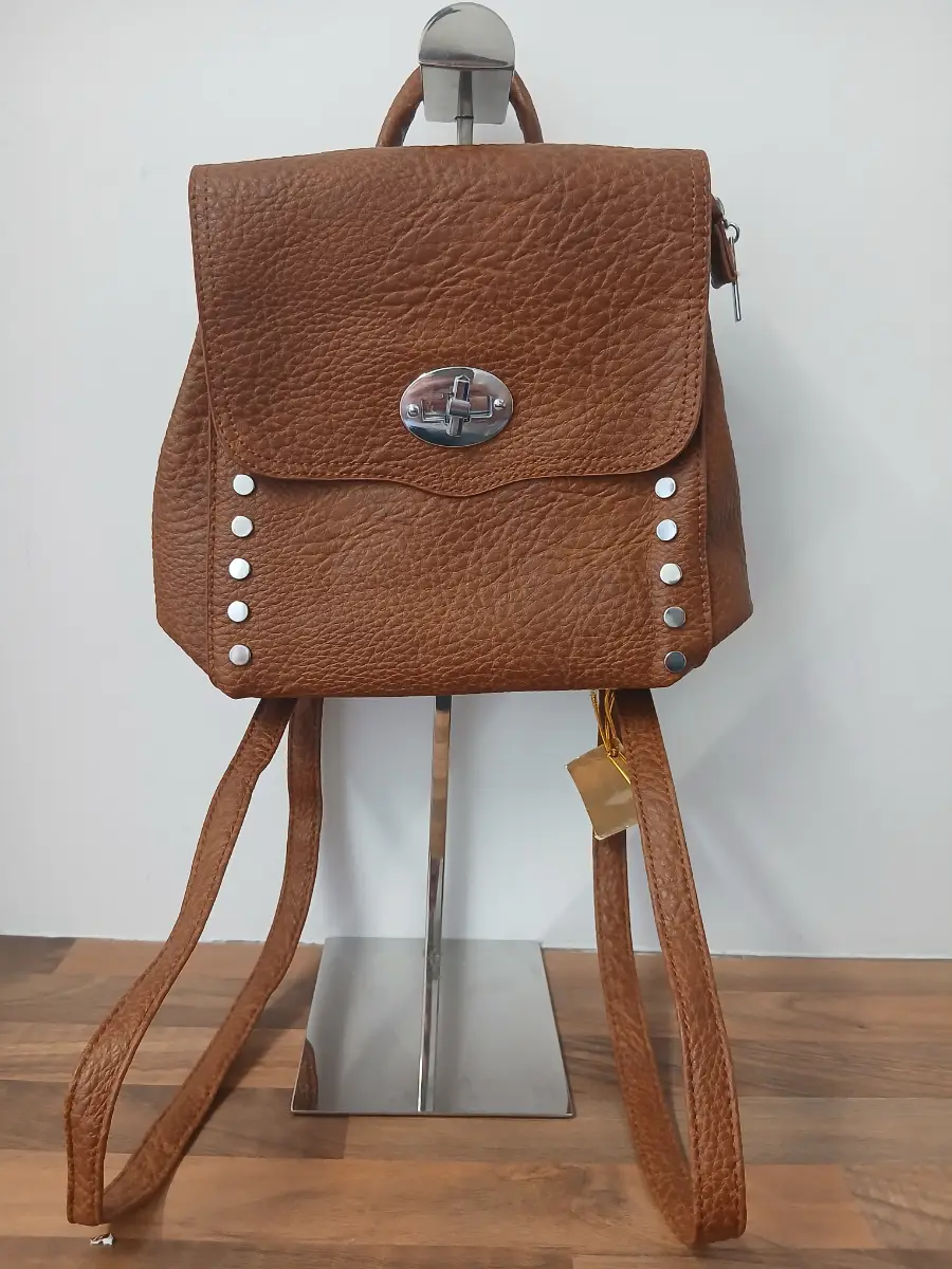 Brown Faux leather backpack