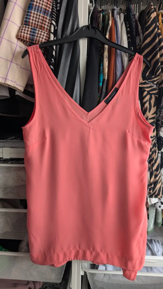 Primark V-Neck Coral Vest Top Size XS