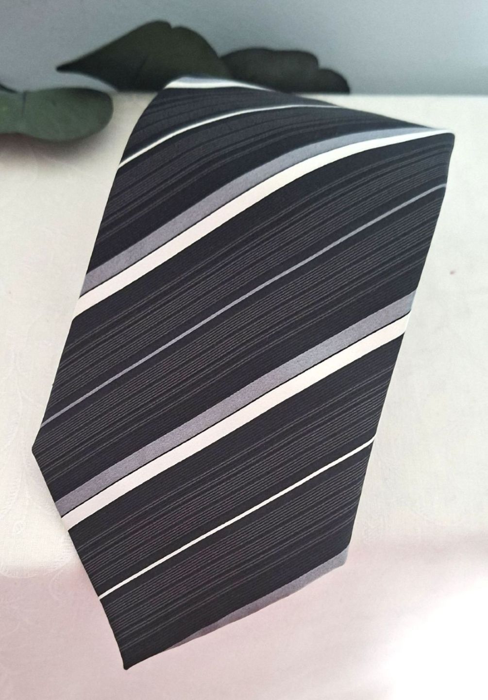 Great Marks & Spencer Silk Tie in a Classic Diagonal Design