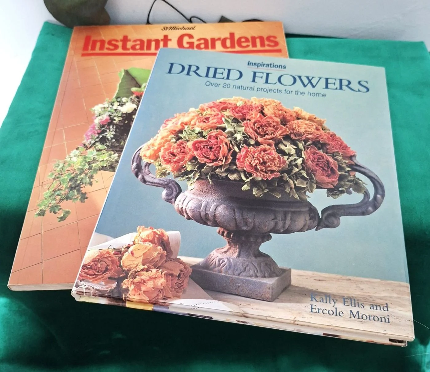 Two Great Books 1. Dried Flower Arranging 2. Vintage Instant Gardens from 1982 Retro Gardening