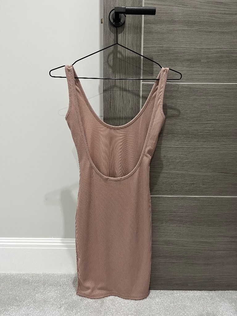 Missguided Salmon Pink Bodycon Dress Size 6