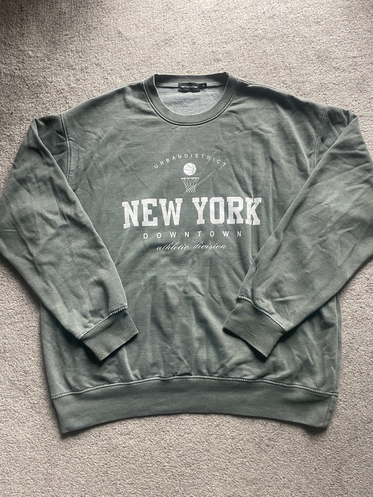 PrettyLittleThing Urban District New York Downtown Athletic Division Women’s Sweatshirt- Size M