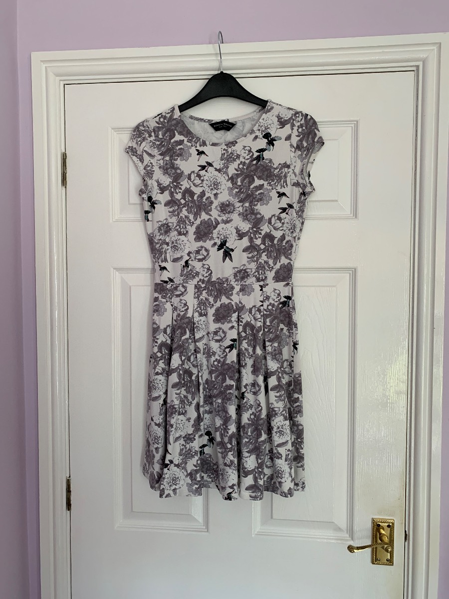 Dorothy Perkins Cotton Rich Short Floral Dress - Size 10