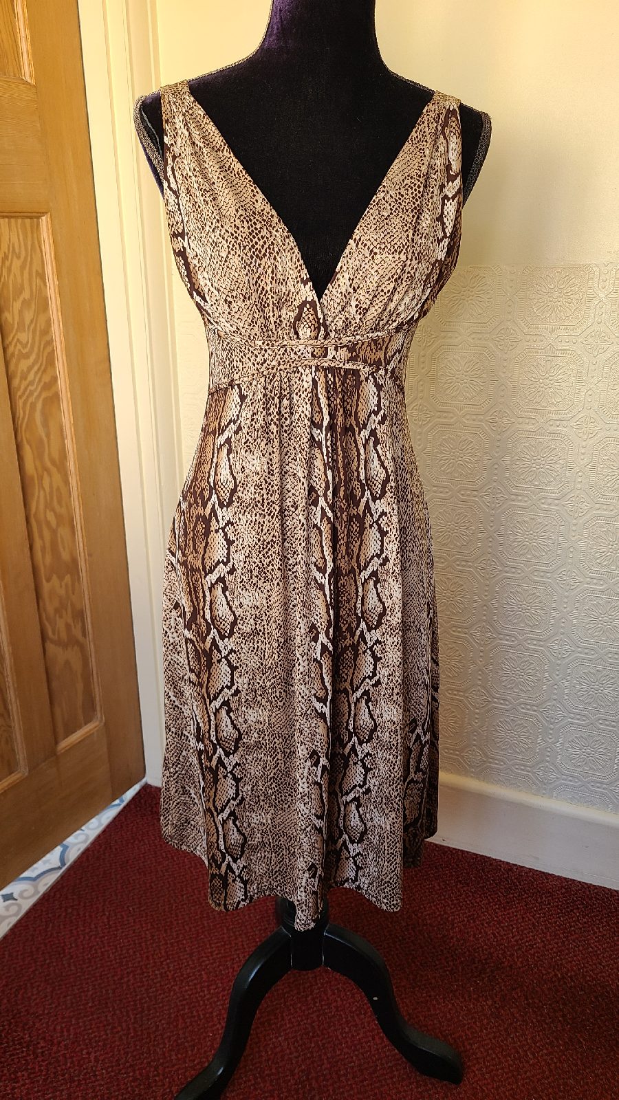 Izabel of London Dress Size 10 Snakeskin Print Stretchy