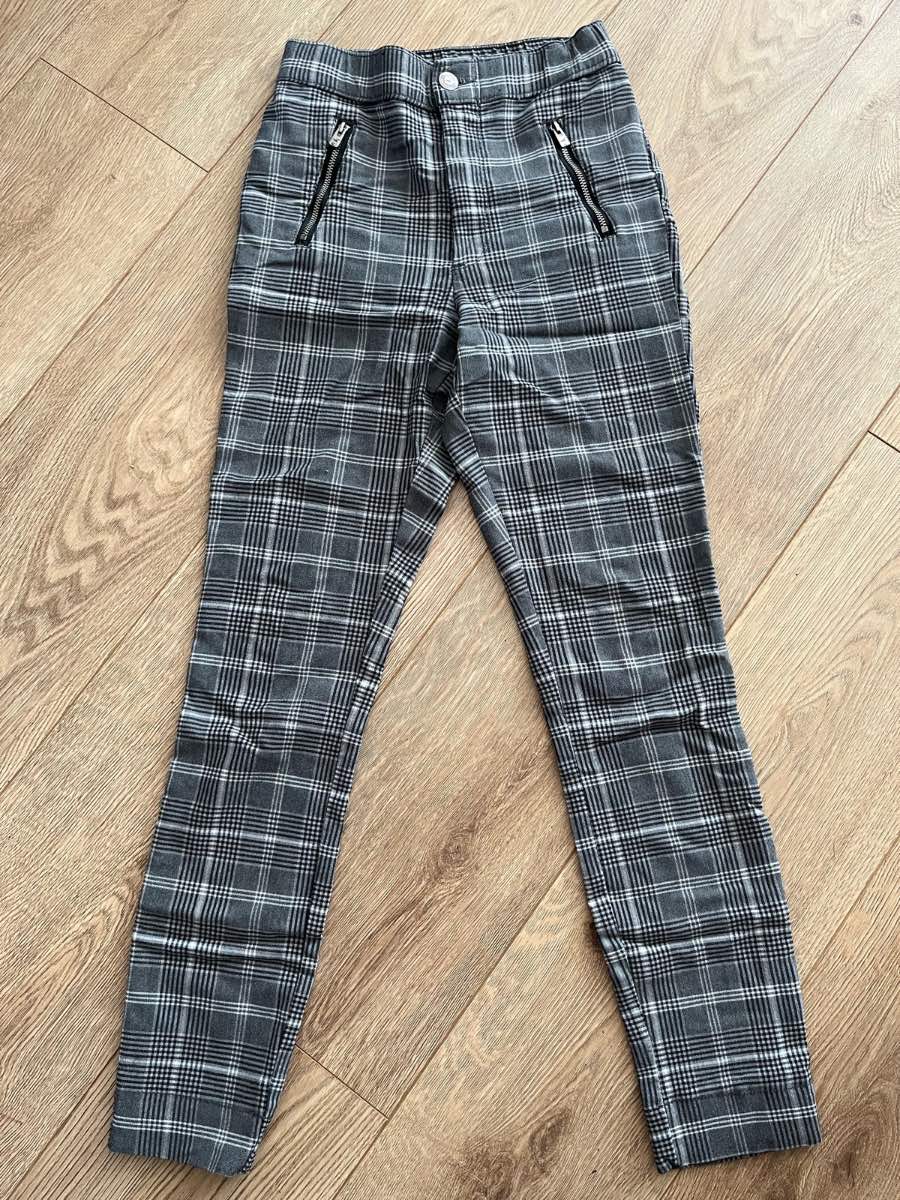 Hollister Ultra High Waisted Plaid Trousers - XS (UK 4-6)
