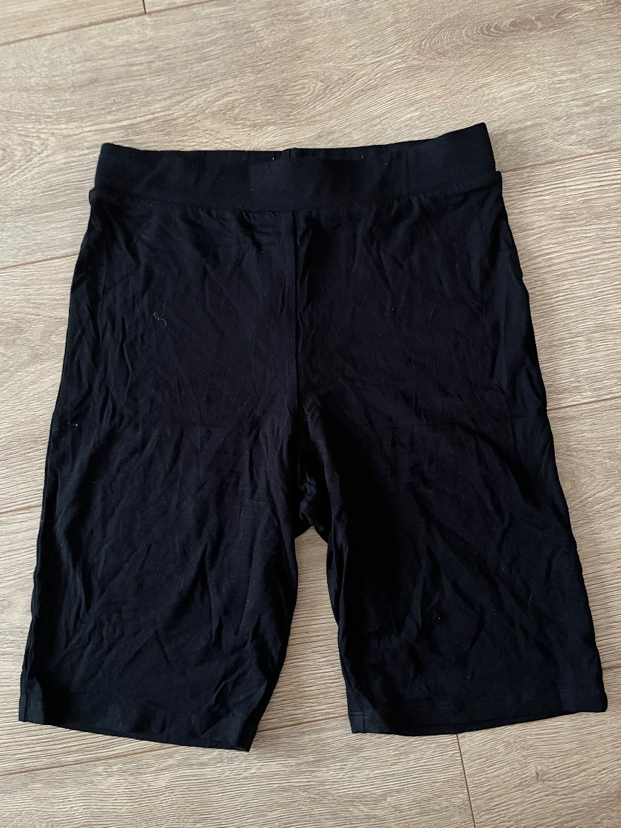 Collusion Black High-Waisted Cycling Shorts - Size 8