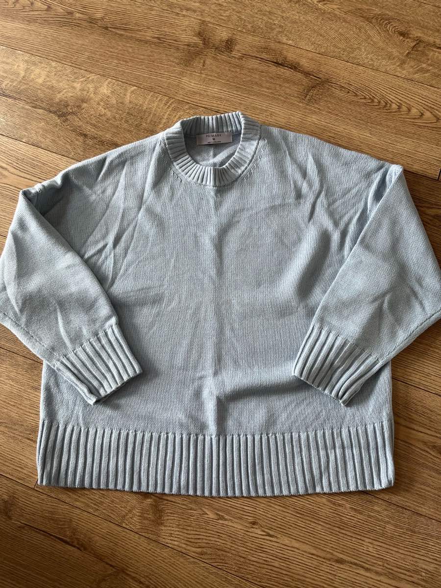 Primark Light Blue Crew Neck Knitted Jumper Size M