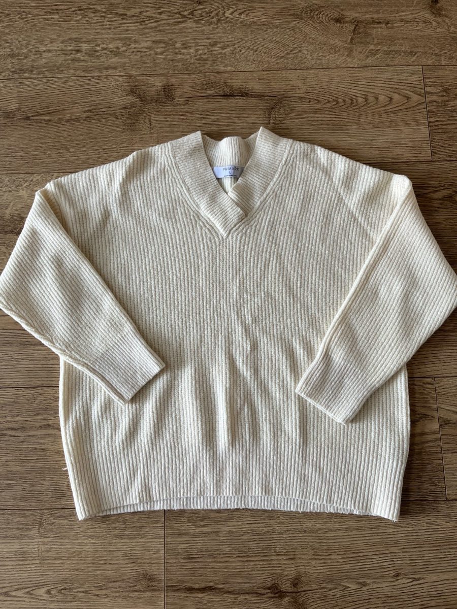 Oversized Ivory Knitted Sweater Primark Large