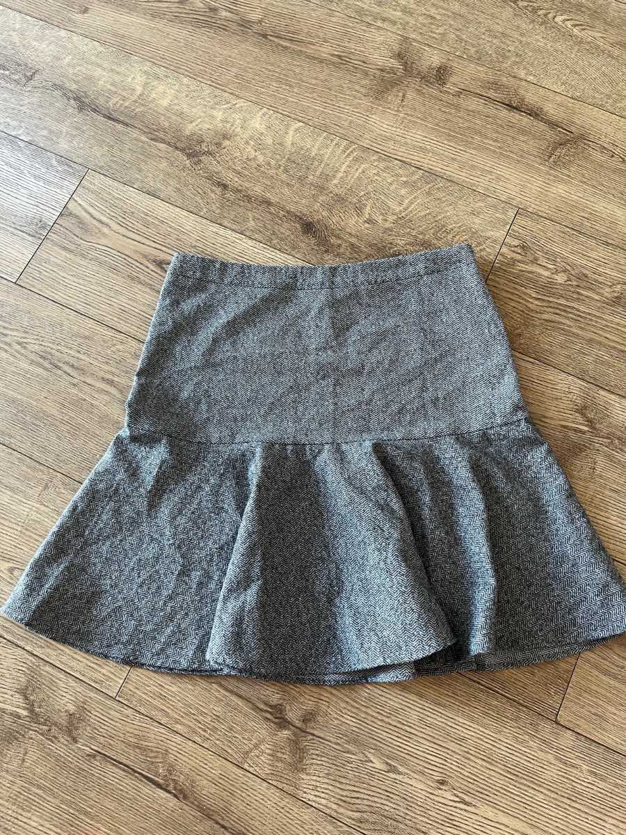 Tu Grey Herringbone Flippy Mini Skirt Size 12