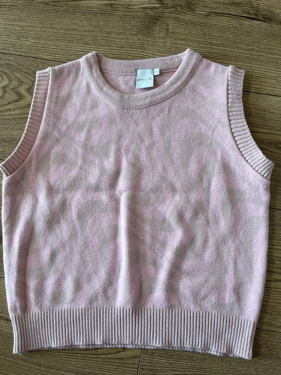 Skinnydip Pink Knitted Sweater Vest Top Small Very Good