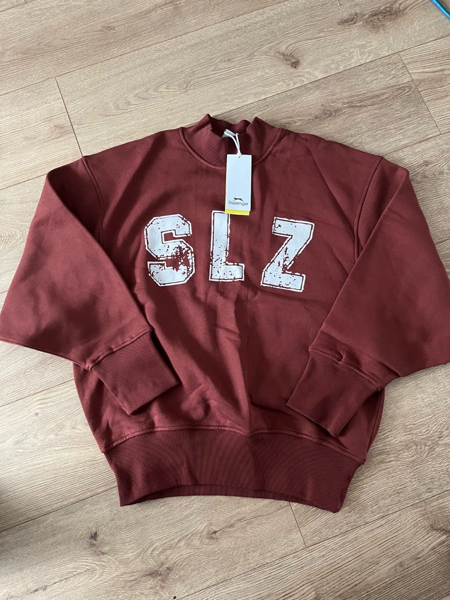 BNWT Slazenger SLZ Burgundy Oversized Sweatshirt Size 10