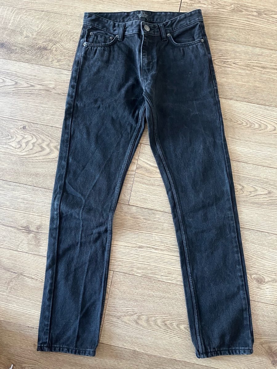 S&J Men's Black Straight Leg Jeans W30 L32