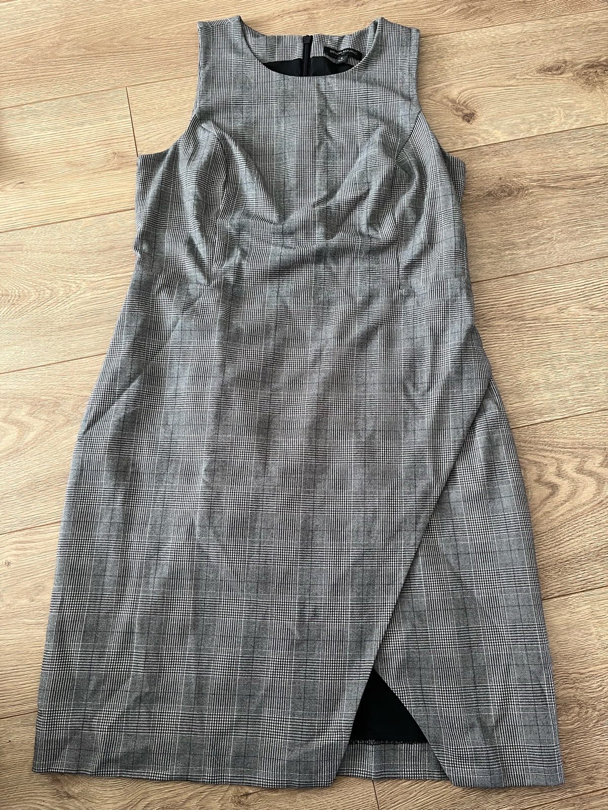 Banana Republic Glen Plaid Racer Neck Sheath Dress Size 8