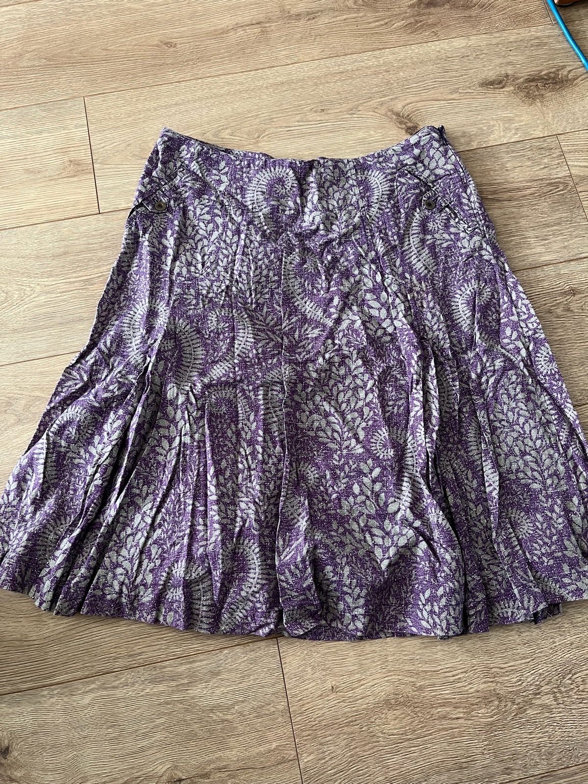 FatFace Purple Patterned Midi Skirt Size 12 Boho
