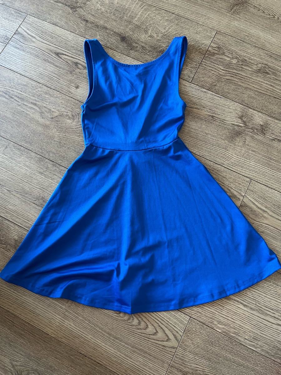 BNWT H&M Divided Royal Blue Skater Dress XS