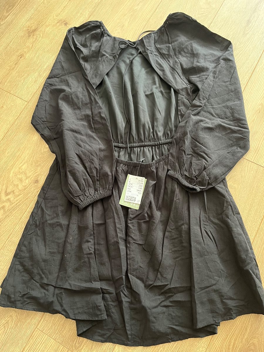 BNWT H&M Divided Black Open Back Mini Dress - Large