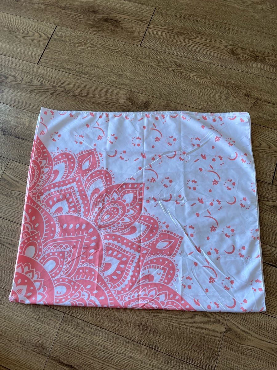 Bohemian Pink & White Mandala Print Sarong Skirt OS
