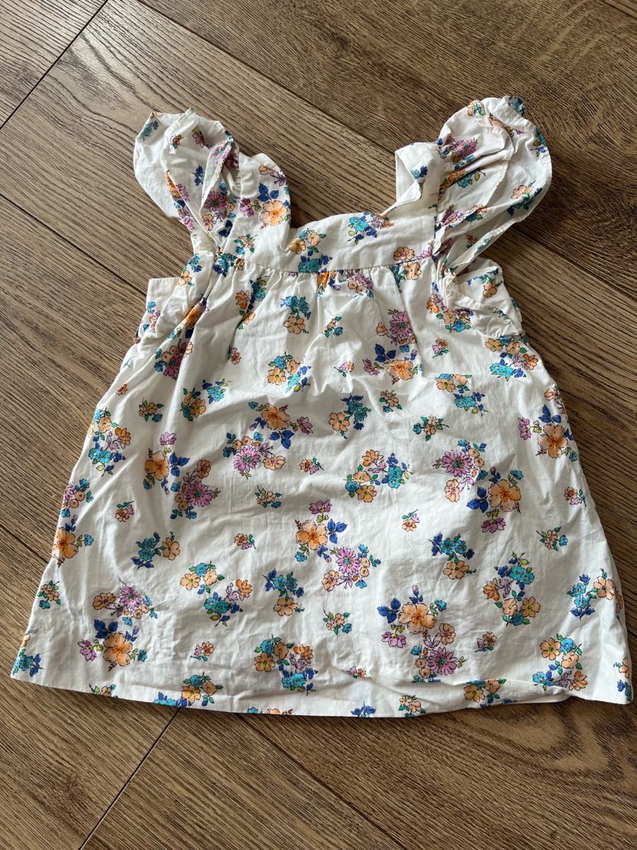 Zara Baby Girls Floral Flutter Sleeve Summer Dress 12-18 Months