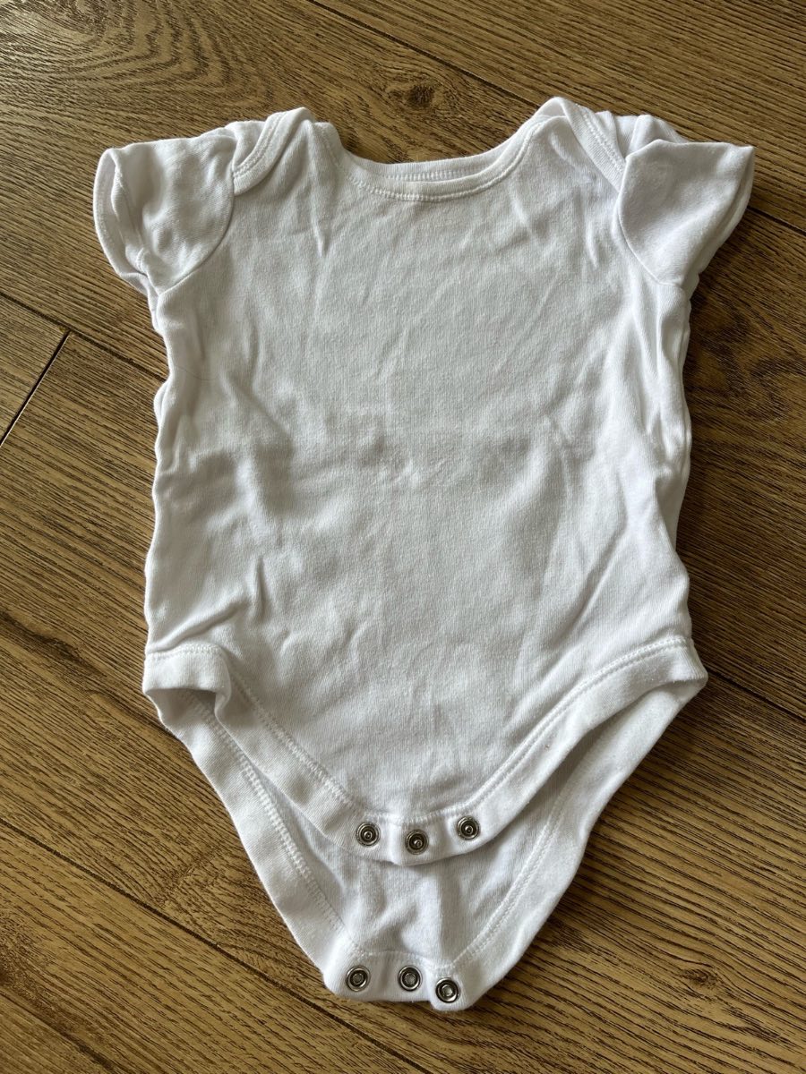 John Lewis White Short Sleeve Bodysuit 3-6 Months