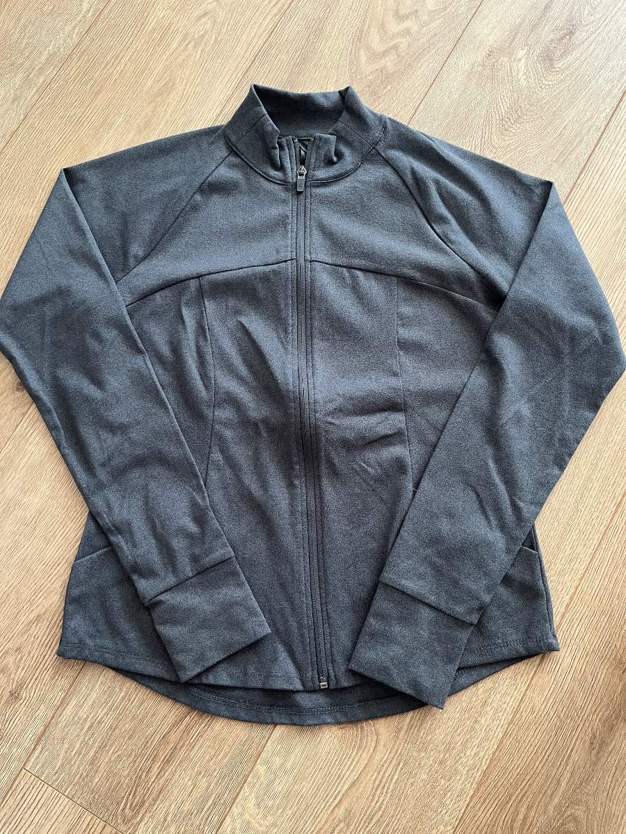 Kyodan Charcoal Gray Zip-Up Athletic Jacket - Medium - Thumbholes