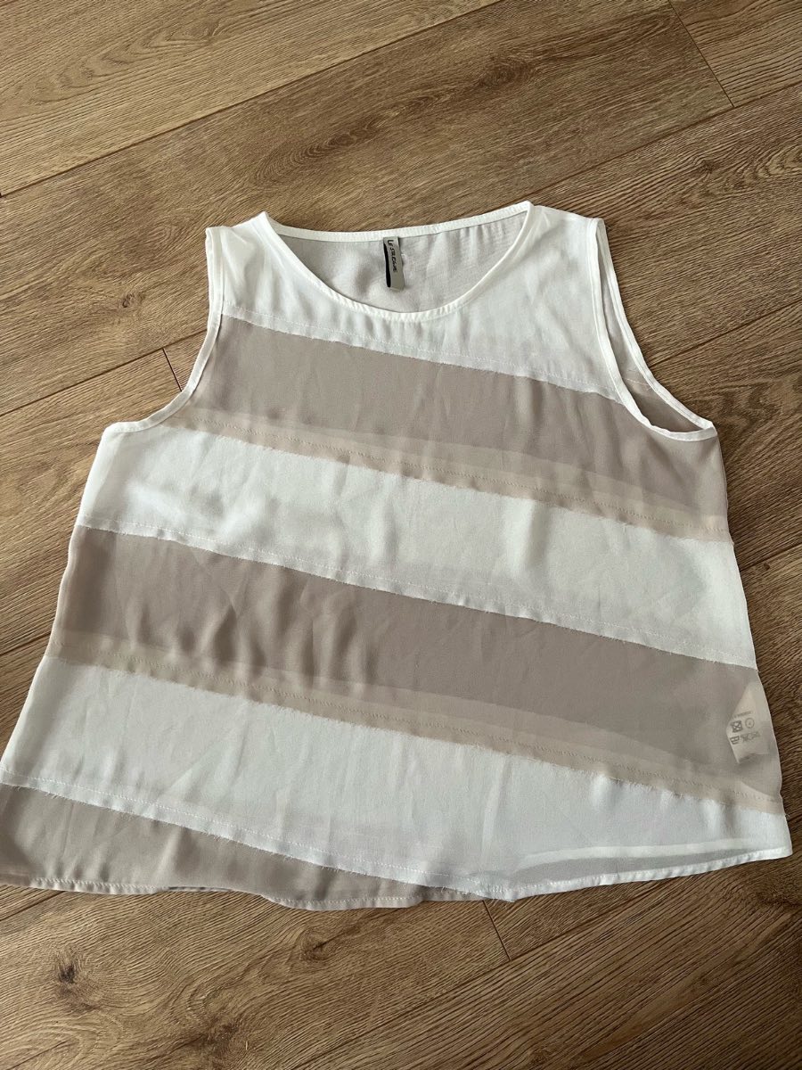 Le Streghe Sheer Striped Tank Top - Size Small