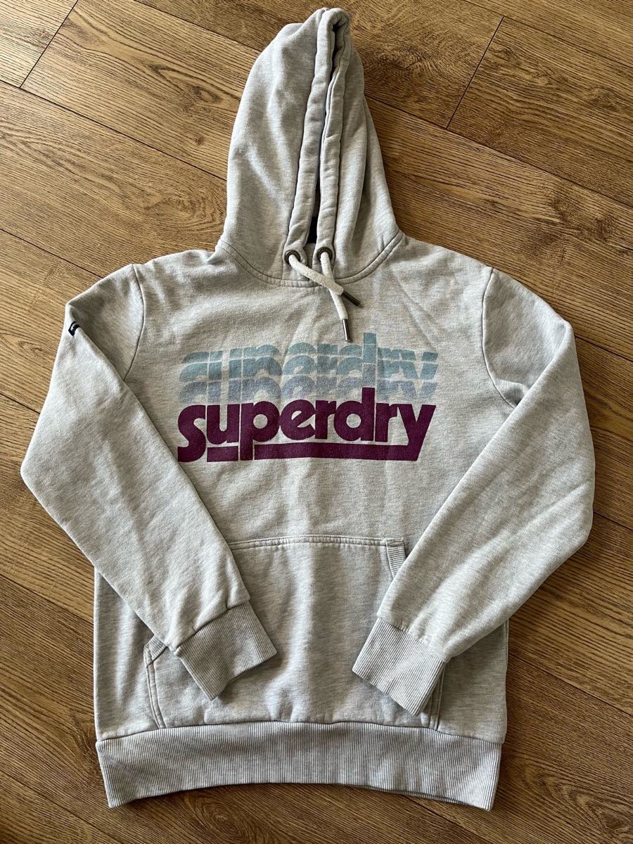 Men's Superdry Vintage Logo Graphic Hoodie Grey/Purple Small