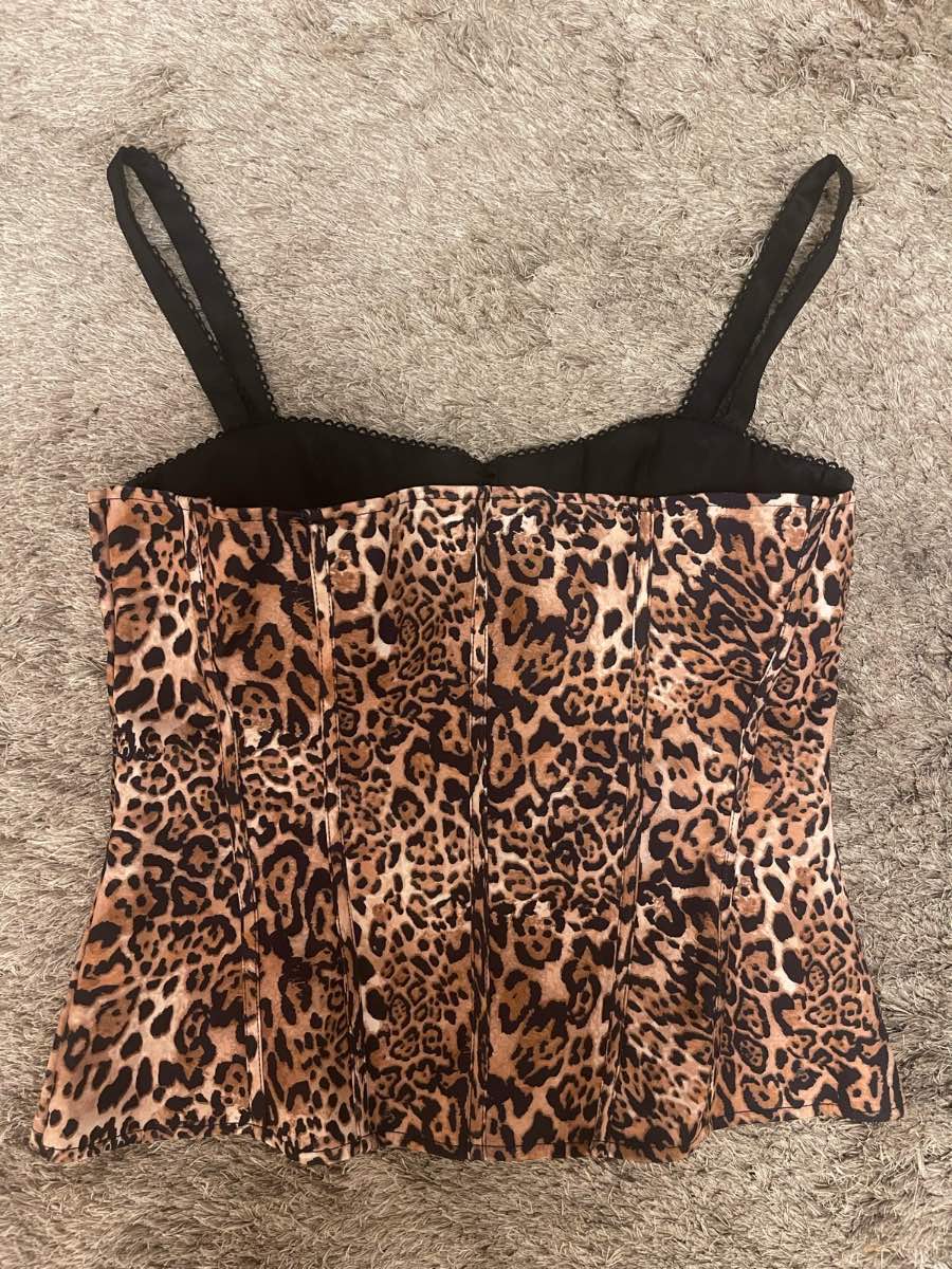 Leopard Print Corset Top