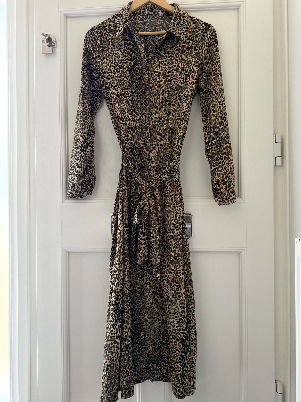 Animal print shirt dress - size 8