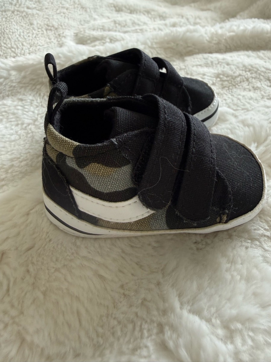 Primark Baby Camouflage High-Top Trainers | Black | 3–6 Months