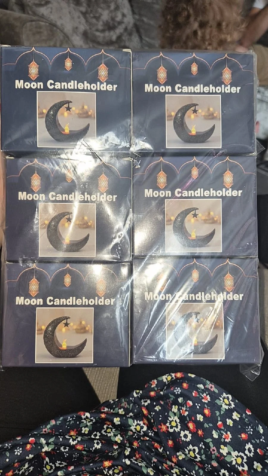 Moon candle holder