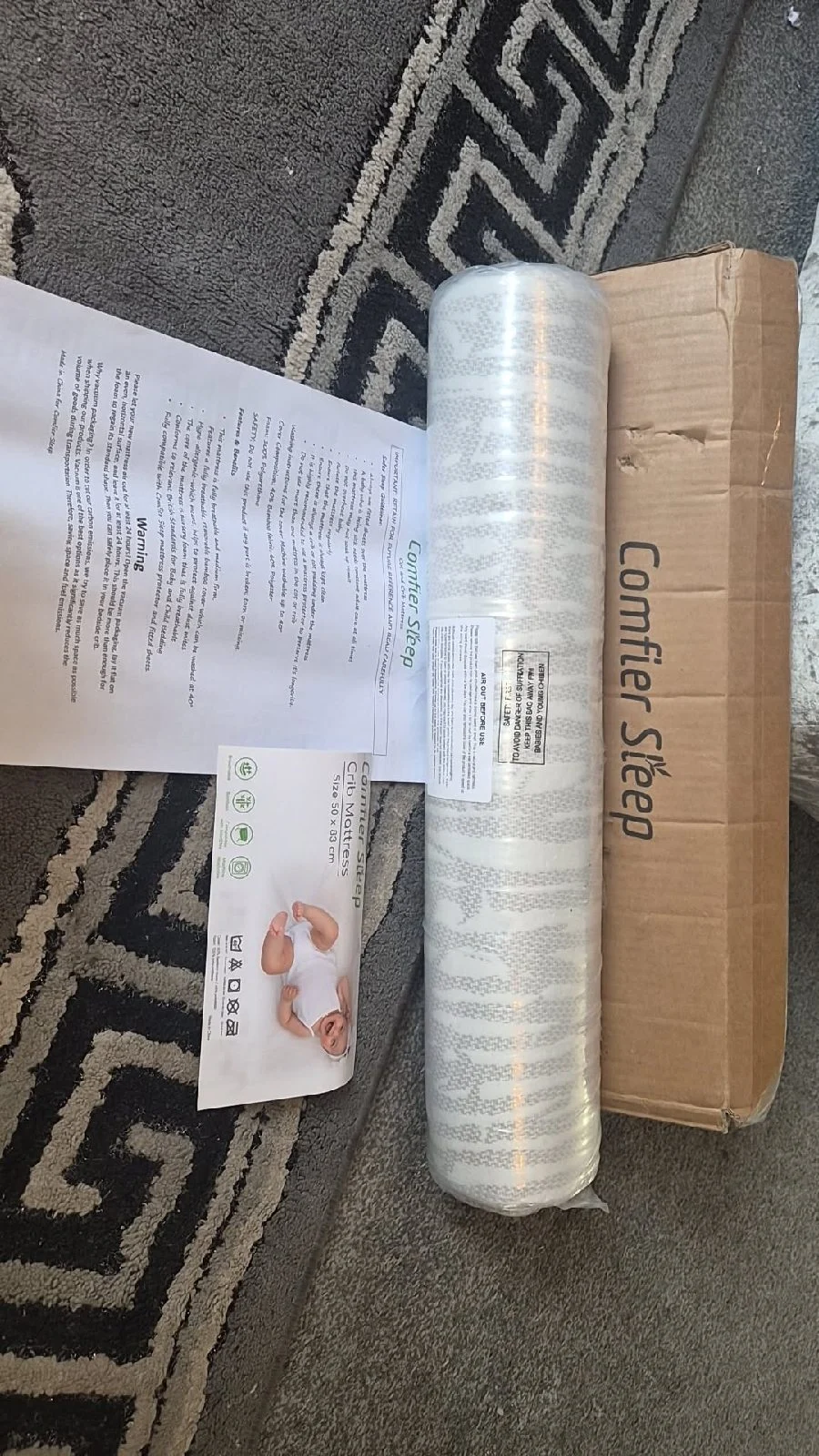Comfier Sleep bedside crib mattress