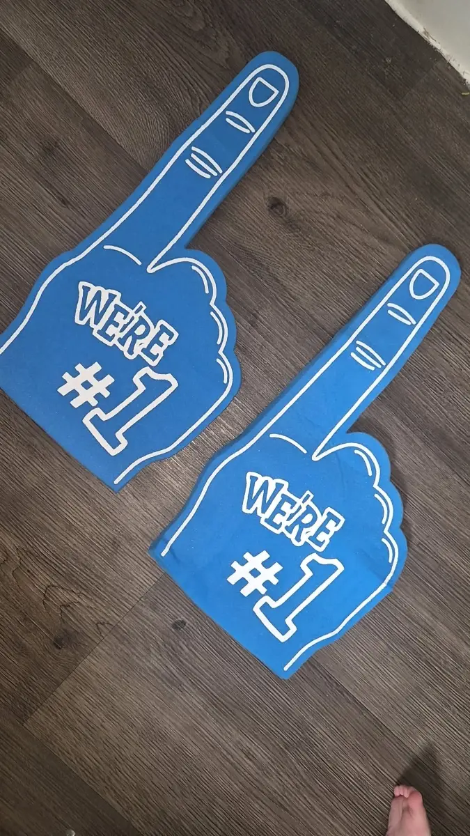 Foam finger. #number 1