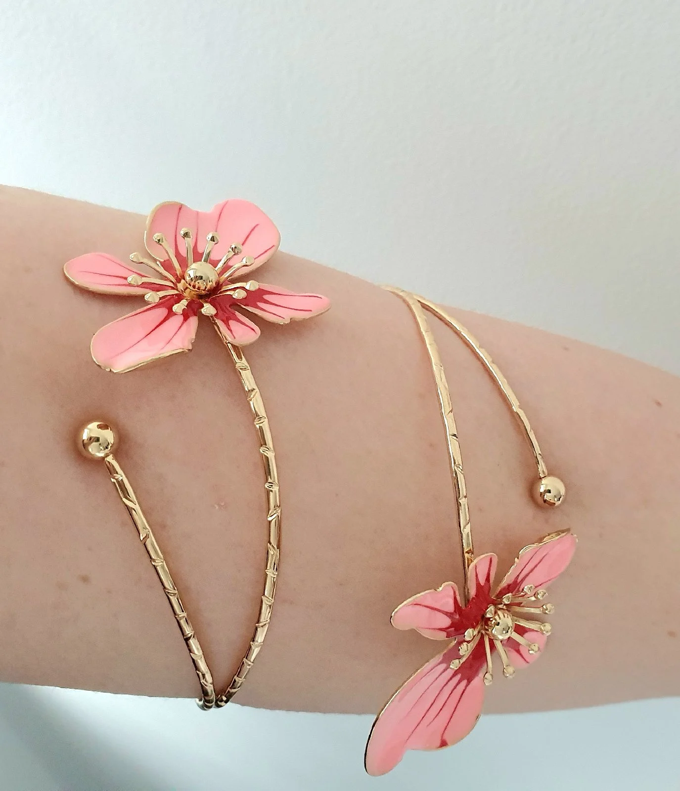 Flower Arm Cuff Bracelet
