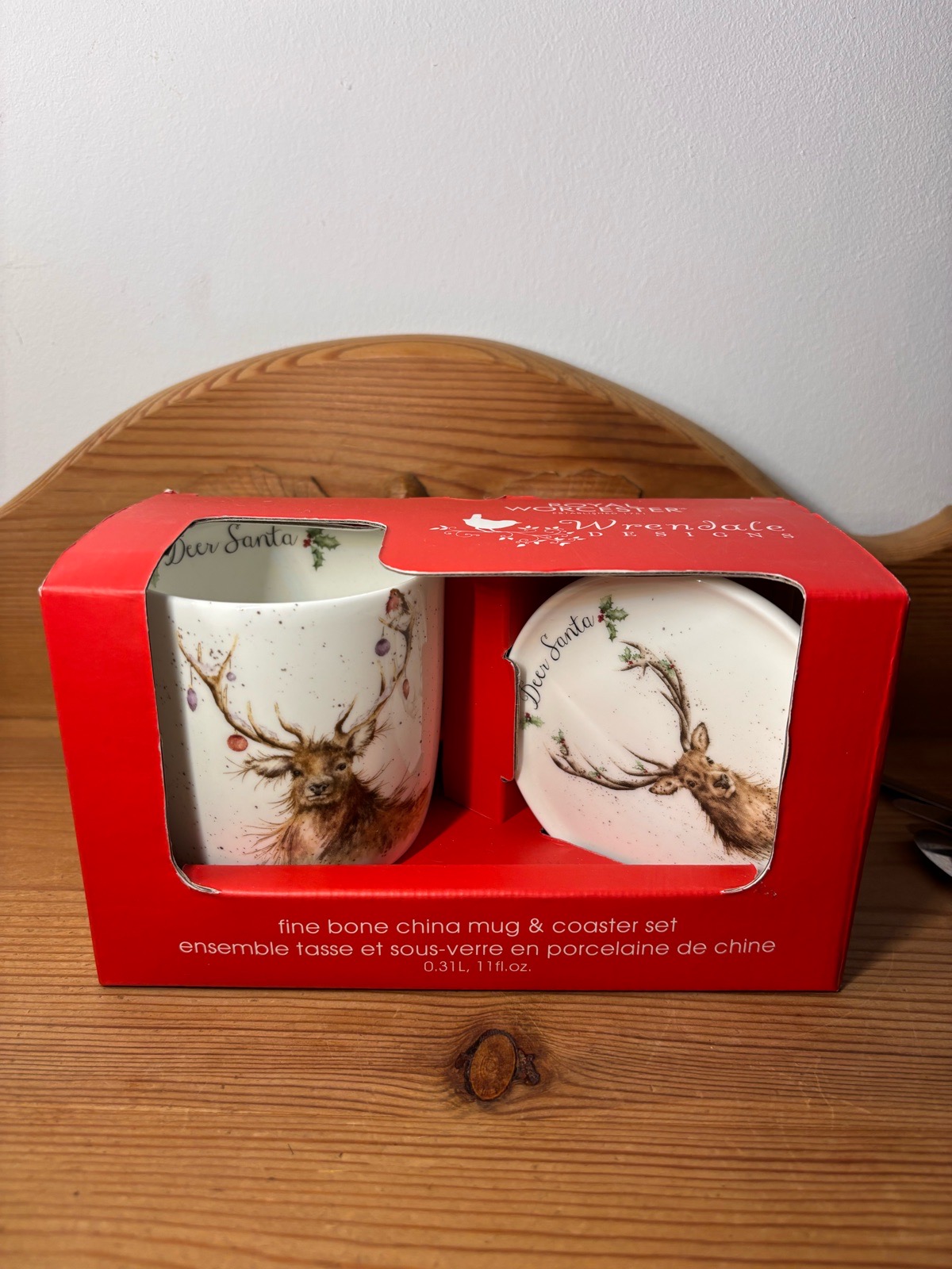 Wrendale xmas mug and coaster