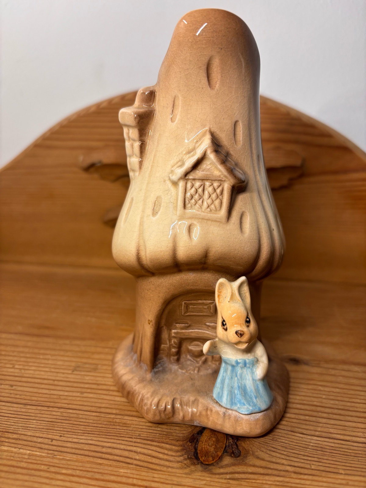 Rabbit in a mushroom house