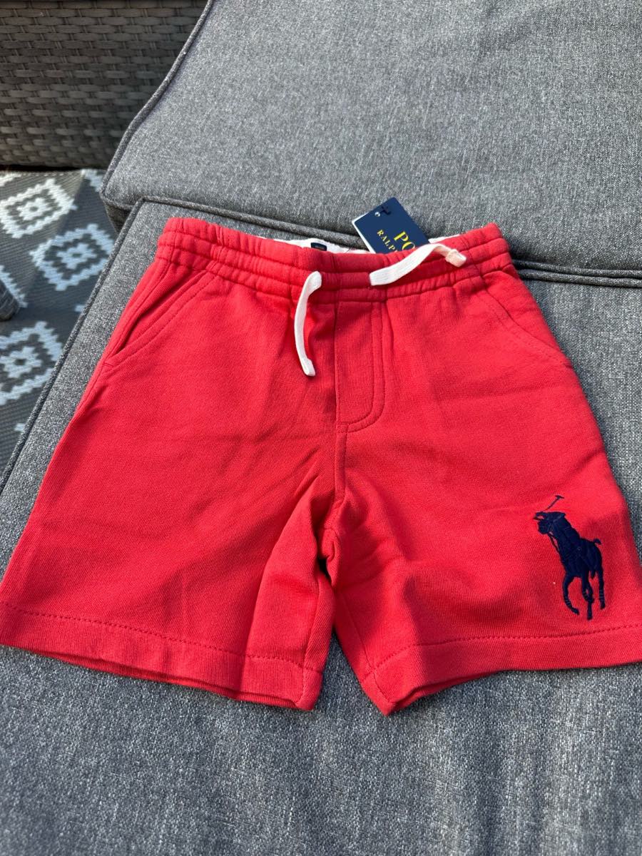 Polo kids Red shorts size 5 in Cotten/fleece BNWT