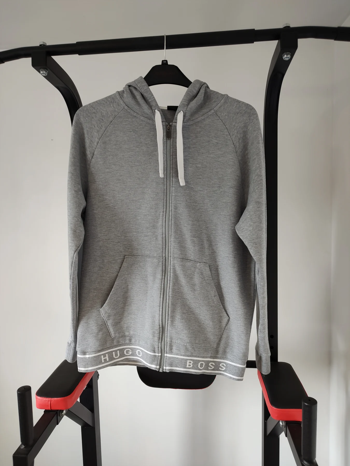 Grey Hugo Boss Full Zip Hoodie In Mens Size Large